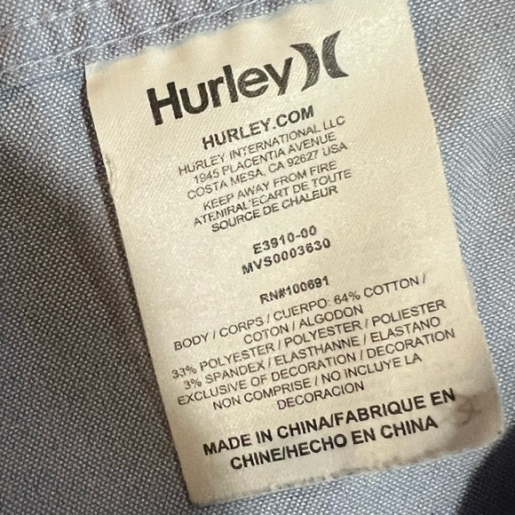 Hurley Men’s size M button up - Picture 4 of 7